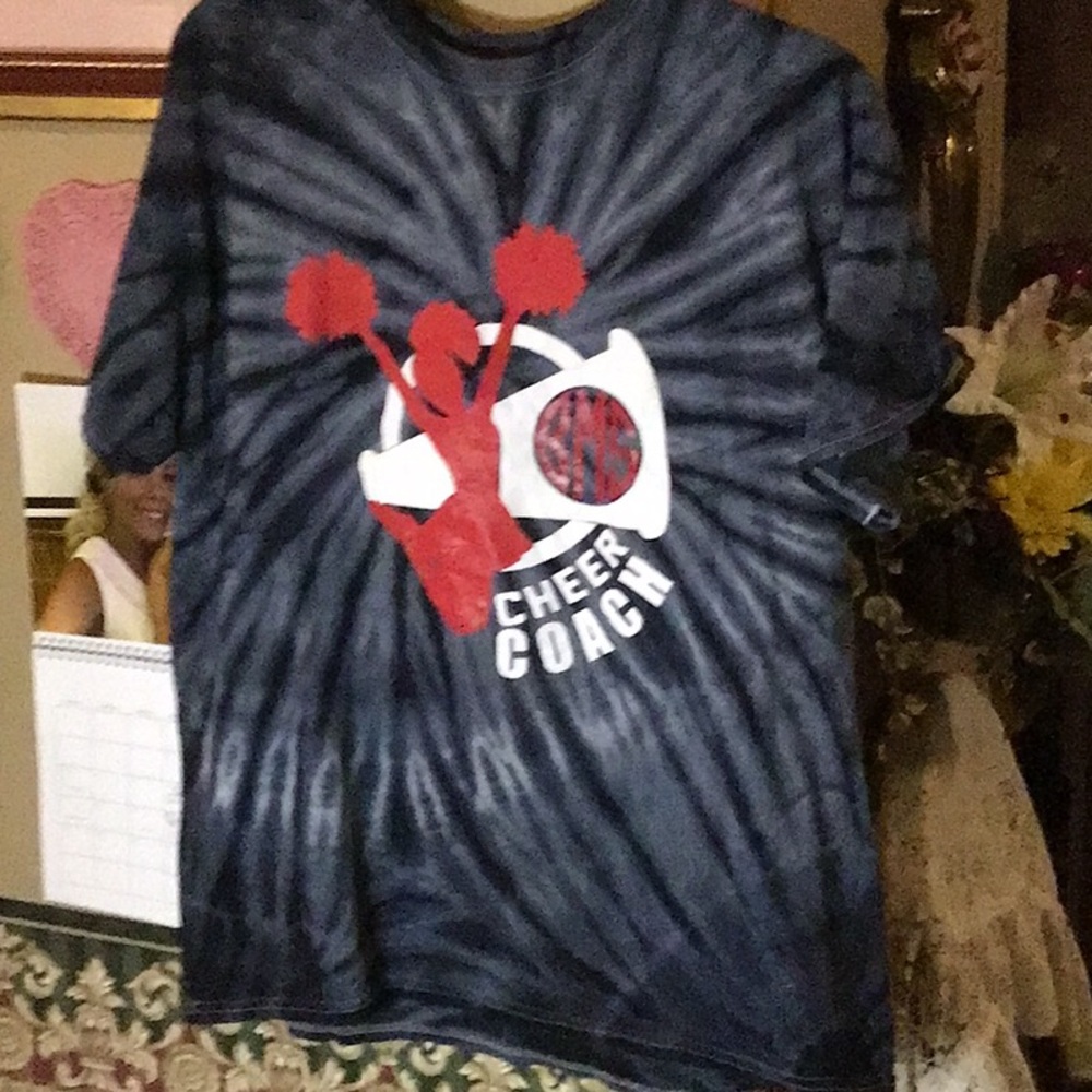 Blue Tie-Dye Cheer Coach T-Shirt